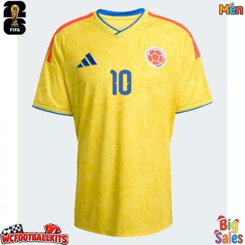 Colombia James Rodriguez #10 Replica Home Stadium Shirt World Cup 2026 Short Sleeve